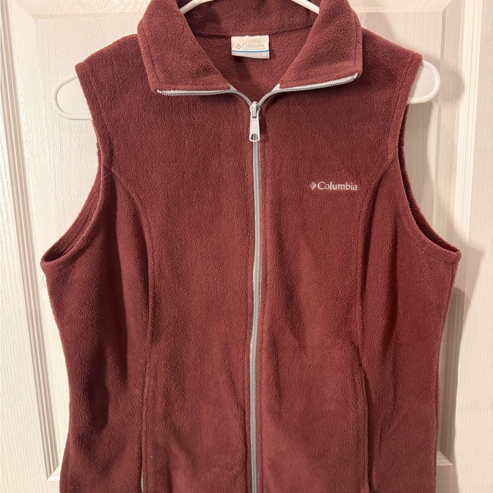 Columbia Burgundy Fleece Vest